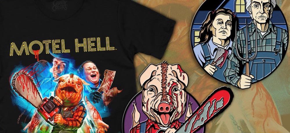 ‘Motel Hell’ Featured in New Shirt & Enamel Pin Collection from Cavitycolors