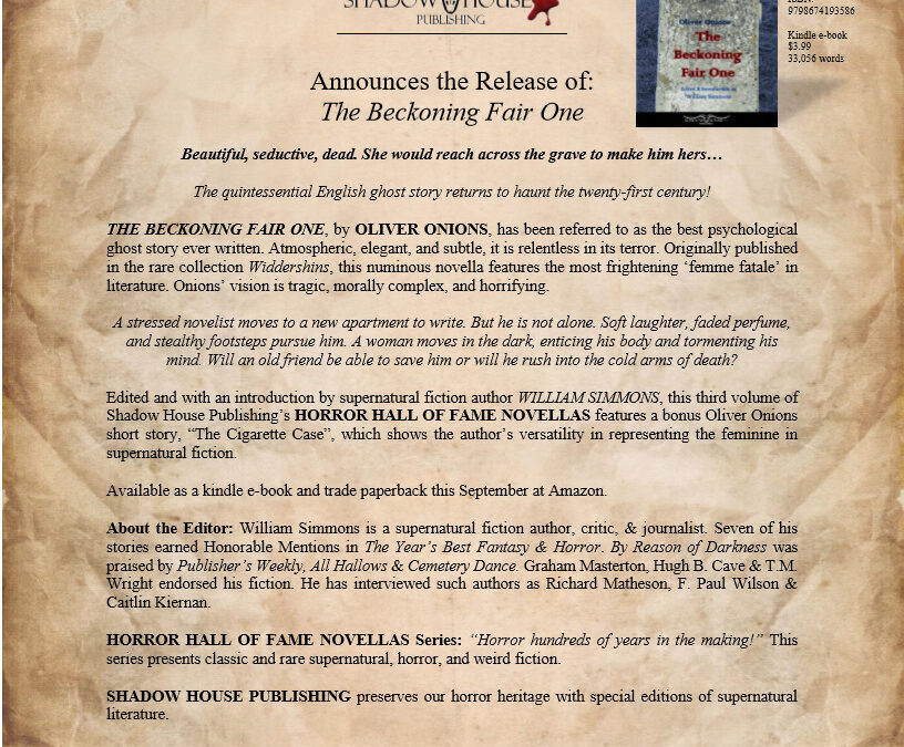 Press Release: THE BECKONING FAIR ONE