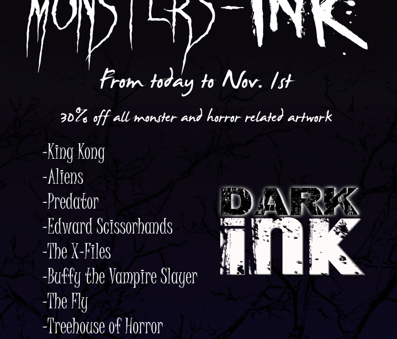 Dark Ink & Acme Archives Kick Off Their Monster Ink Sale for the Holiday!